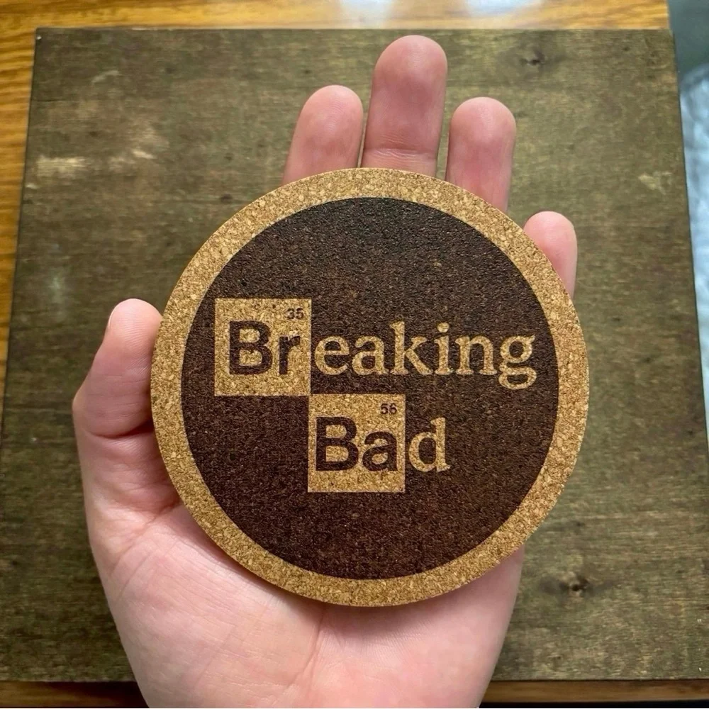 Breaking Bad Better Call Saul Laser Engraved Cork Coasters